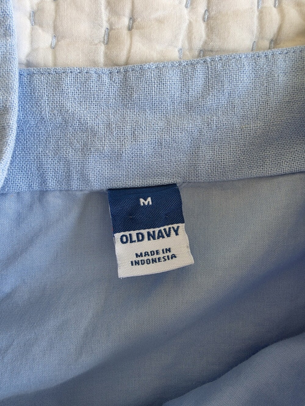 Old Navy Linen Blend Button Front Corset Tank Top | Powder Blue | Size M - Picture 6 of 8